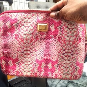 Marc Jacobs  fuchsia  Neoprene Laptop Tablet Case Sleeve Bag Clutch python